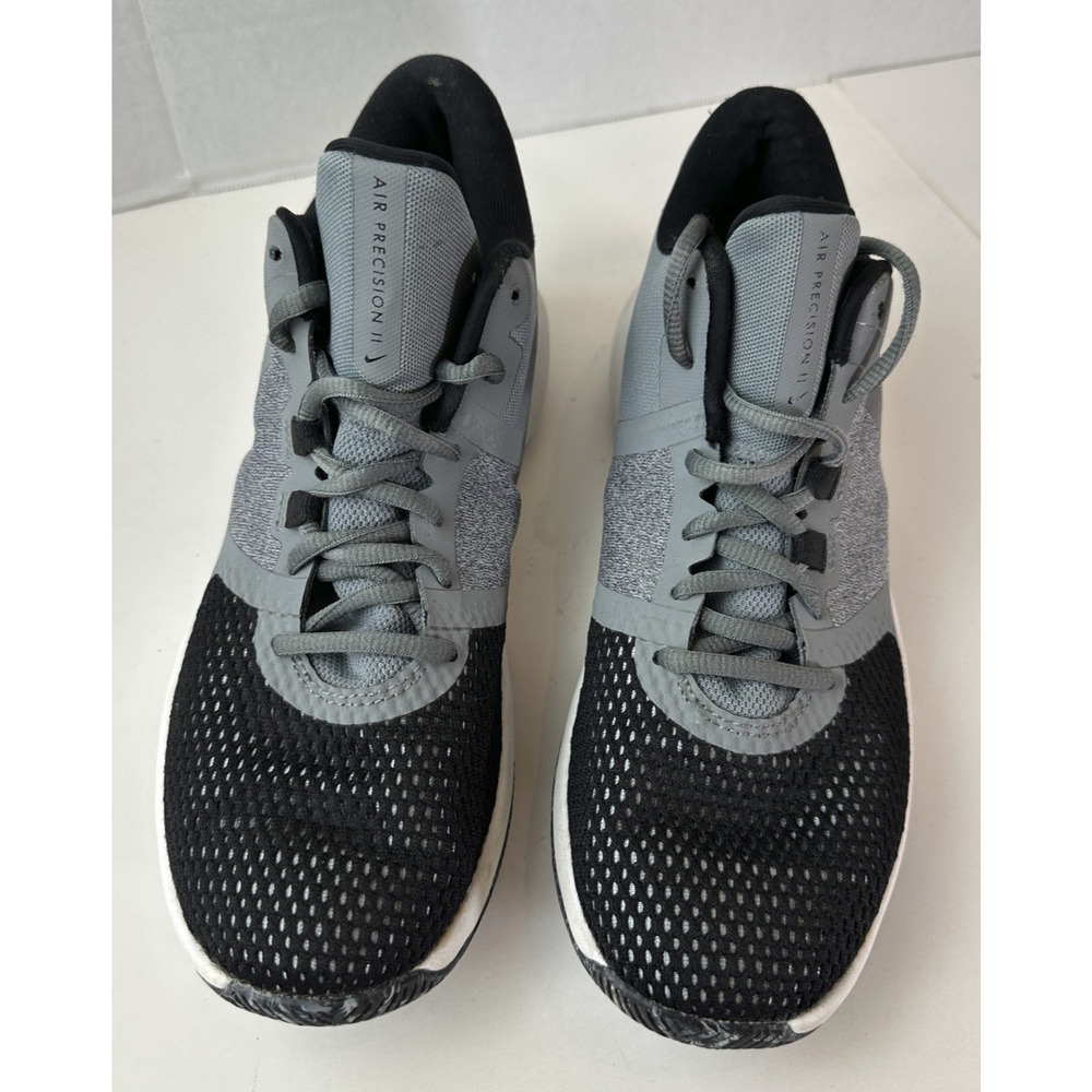 Nike Men's Air Precision II AA7069-011 Gray/Black Basketball Shoes Size 7.5 - Picture 4 of 12